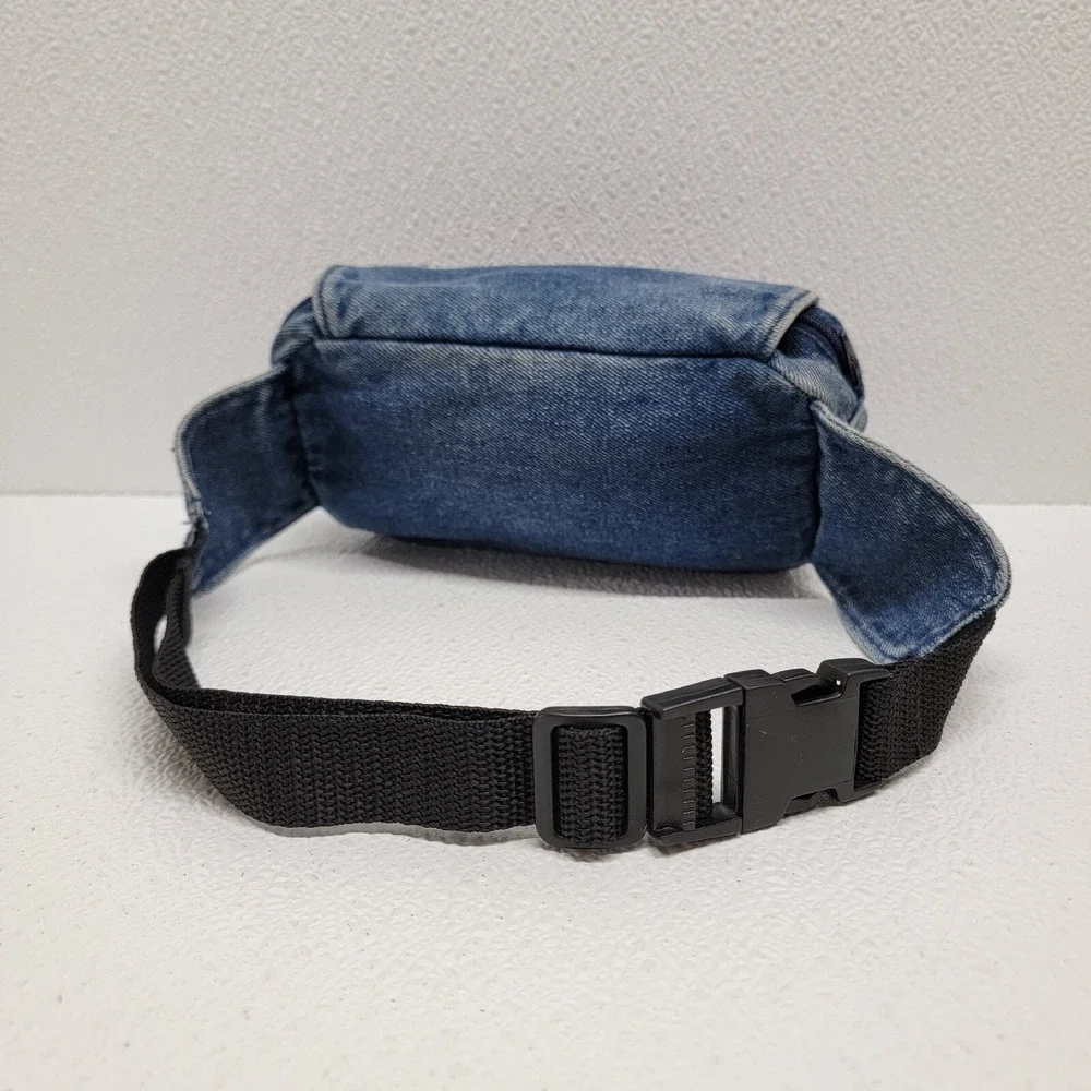 Vintage Arizona Jean Co. Kids Blue Denim Fanny Pack Waist Bag 90s - Adjustable